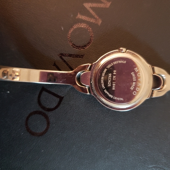 Movado Pink Face Bangle Watch 0605284 - Picture 7 of 10